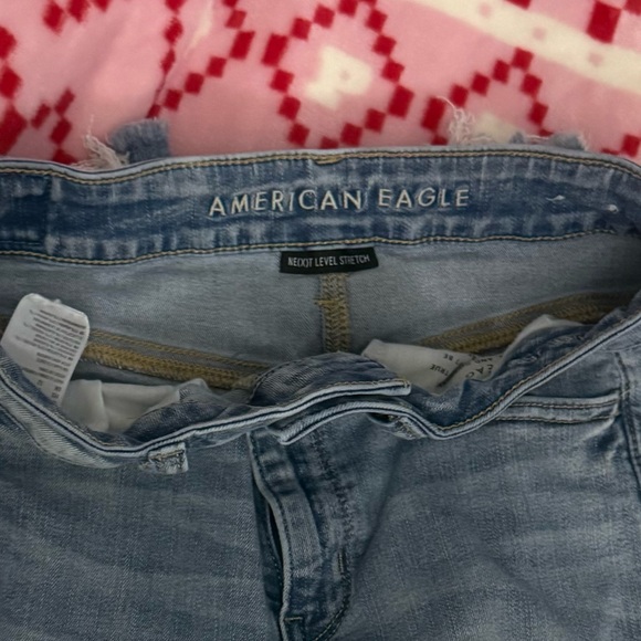 American Eagle Outfitters Ripped Blue Skinny Jeans - Picture 3 of 4